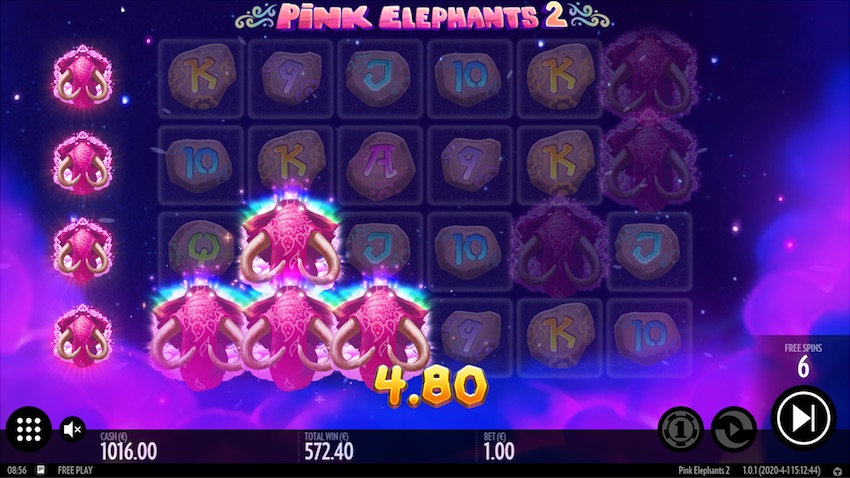 เล่นเกมสล็อตออนไลน์ Pink Elephants 2 และรับรางวัล 10,000 x เดิมพัน