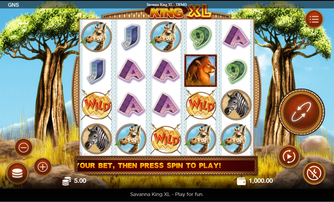 savanna king XL slot online game
