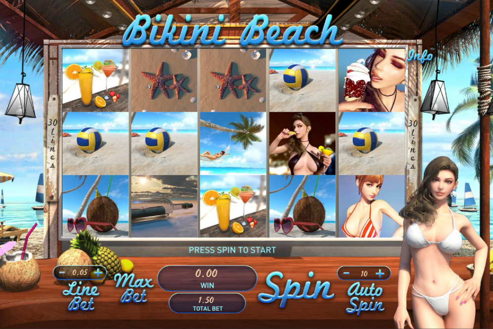 มาดูว่าในหน้าร้อนแบบนี้เกมสล็อต Bikini Beach จะครองใจใครได้บ้าง