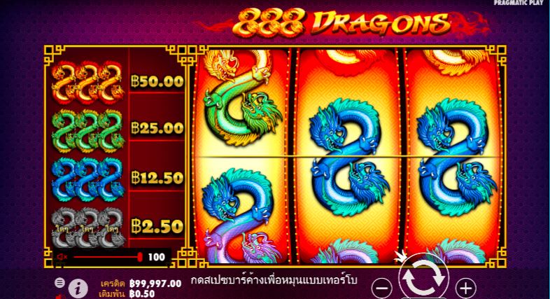 888 Dragons สล็อตออนไลน์: เล่นกิ้งก่ากลับกลอกขนาดใหญ่และรับโอกาสที่จะนำเงินรางวัลก้อนโตกลับบ้าน 100x เดิมพันของคุณ