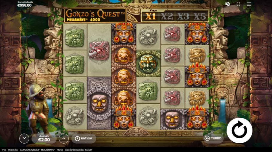 เล่น Gonzo's Quest สล็อตออนไลน์และกระโดดเข้าไปในป่าอันหรูหราที่ซ่อนวัดโบราณและความร่ำรวยที่นับไม่ถ้วน